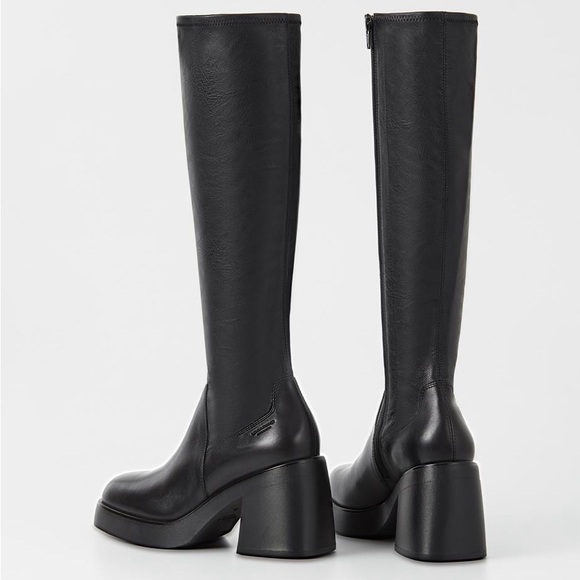 Vagabond Brooke Tall Boots — 38 (8) — Black Leather Knee High - Picture 3 of 10